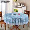 Large Round Table PVC Tablecloth Waterproof Oil Proof Scald Proof No Washing Lace Printed Pattern