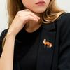 Брошь-булавка Мультяшный дизайн лисы Сплав цинка Булавка УФ-печать Костюмы Пальто Свитеры Значок Универсальные Практичные Аксессуары