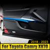 Для Toyota Camry XV70 2018-2024 2024 2024 Ручки дверей автомобиля из нержавеющей стали Рамка полосы Декоративная накладка Наклейка Аксессуары