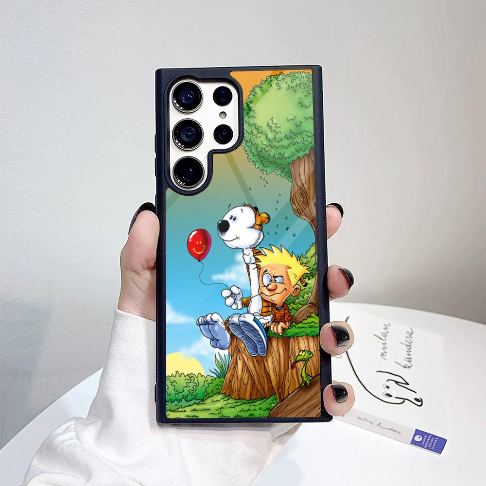 CalvinS And Hobbes Phone Case For Samsung Galaxy S26 S25 S24 S23 S22 S21 S20 FE Edge Pro Plus Ultra PC+TPU Cover