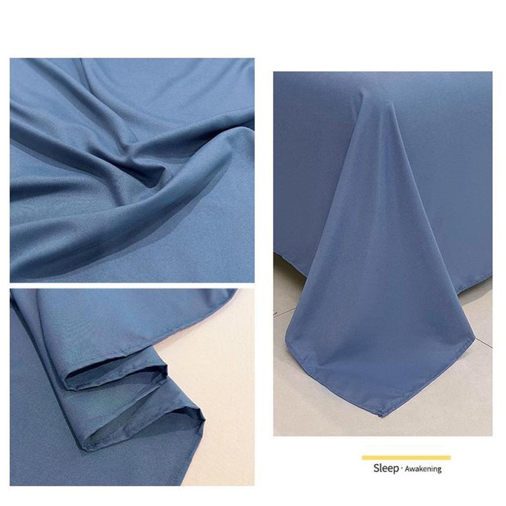 Solid Color Bed Sheet Set, Cotton Household Bedding, Dormitory Bedding, Plain Sheet For Twin Size Beds, Soft Cotton Bed Linen