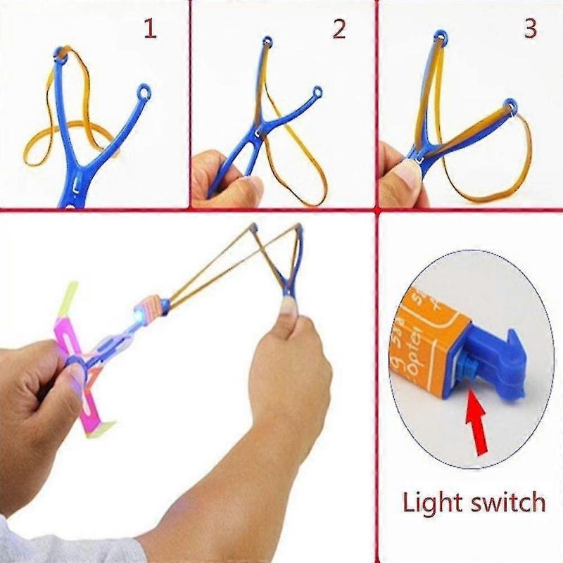 10 Pieces Magical Led Lights Arrow Rocket Helicopter Flying Toy