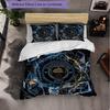 Manchester City Pattern 3 Pieces Bedding Set Soft Microfiber Duvet Cover with Pillow Cases for Bedroom