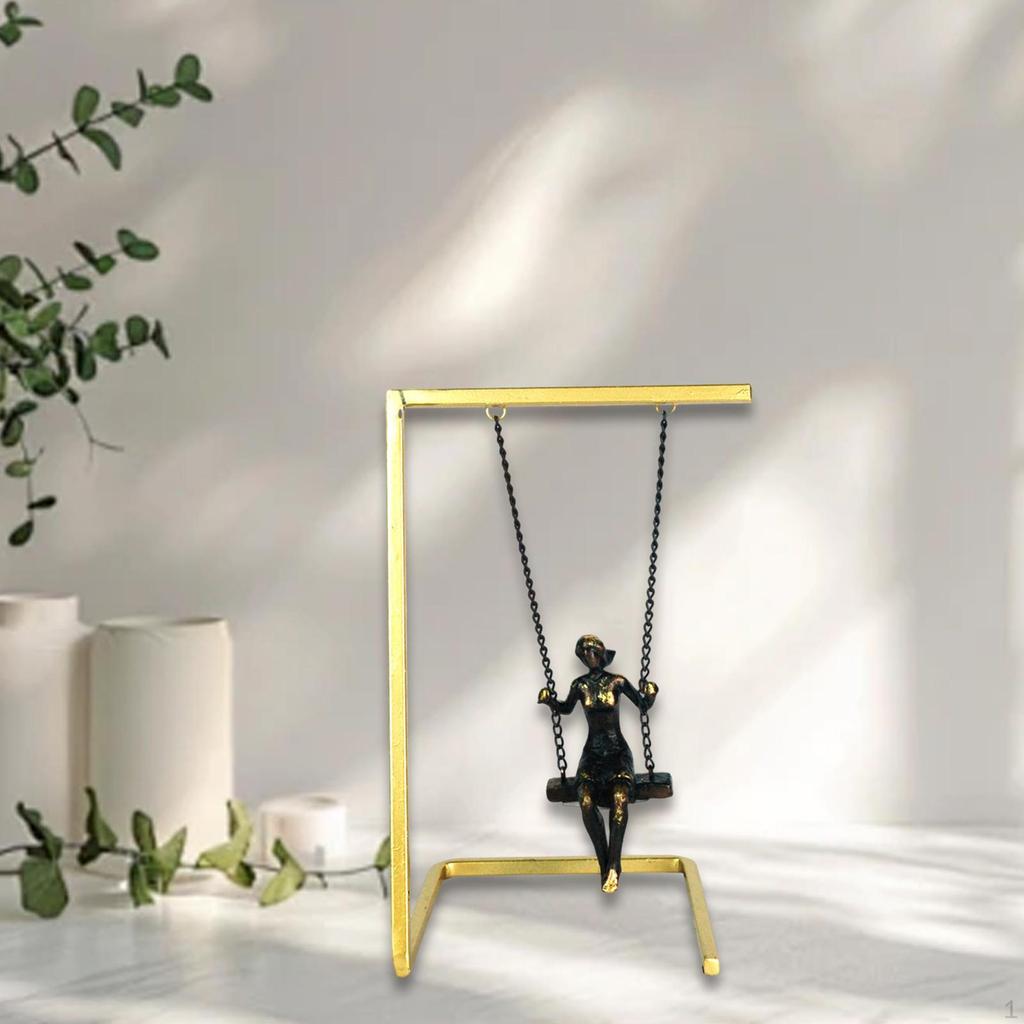 Elegant Swing Figure Sculpture for Stylish Home Decor