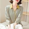 Commute Turn-down Collar Shirt Fashion Plaid Printed Women's Clothing Casual Loose Spliced Spring Summer 3/4 Sleeve Blouse