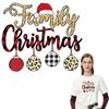 Iron On Patches Christmas Sticker Clothes Stickers T-Shirt Hoodies Diy Heat Press Appliqued Parches Ropa Badges Decals