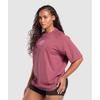 Gymshark Футболка Legacy Logo Oversize, цвет Washed Berry Pink B3c2k Kcps