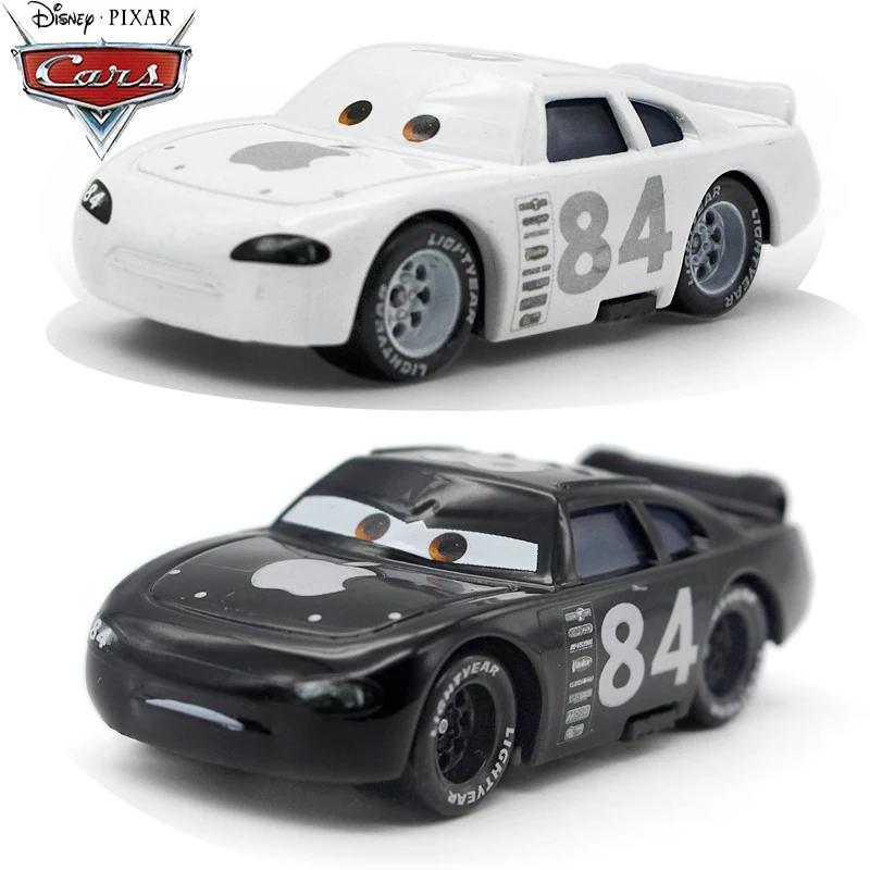 Disney Pixar Cars Apple Souvenir Edition No.84 1:55 Little Car Toy Black and Whit Type Toys for Boys Birthday Gift