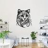 1 PC of Cat Head With Long Hair Minimalist Metal Wall Art - Modern Home Decor for Bedroom, Living Room, or Bathroom.