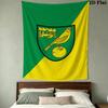 Norwich City FC Wall Tapestry Aesthetic Wall Hanging Printed Fabric Blanket Decorative Tapestries for Bedroom Living Room Home Decor