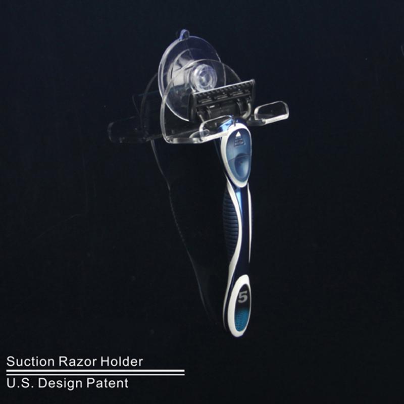 2 шт. держатель для бритвы на присоске прозрачный крючок стойка для бритвы водонепроницаемый съемный