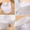 White Shawl Detachable Front Tie Elegant Blouse Shoulders Fake Collar  Clothes Accessory