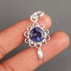 Iolite Gemstone 925 Sterling Silver Handmade Jewelry Heart Shape Pendant 1.80" PP-4-9