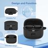 for JBL Tune Buds 2 Case Cover, Soft Silicone Protective Earbuds Case, Only Compatible with JBL Tune Buds 2 Case with Carabiner & Cleaner Kit
