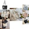 Stylish Large Capacity Student Tote Bag For Women In Trendy Street Style Available In Black Blue Pink And Cream