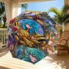 Saint Seiya Print Automatic Open Close Umbrella, Portable Foldable Umbrella, for Outdoor Commute Camping Trip, Ideal Birthday Gift