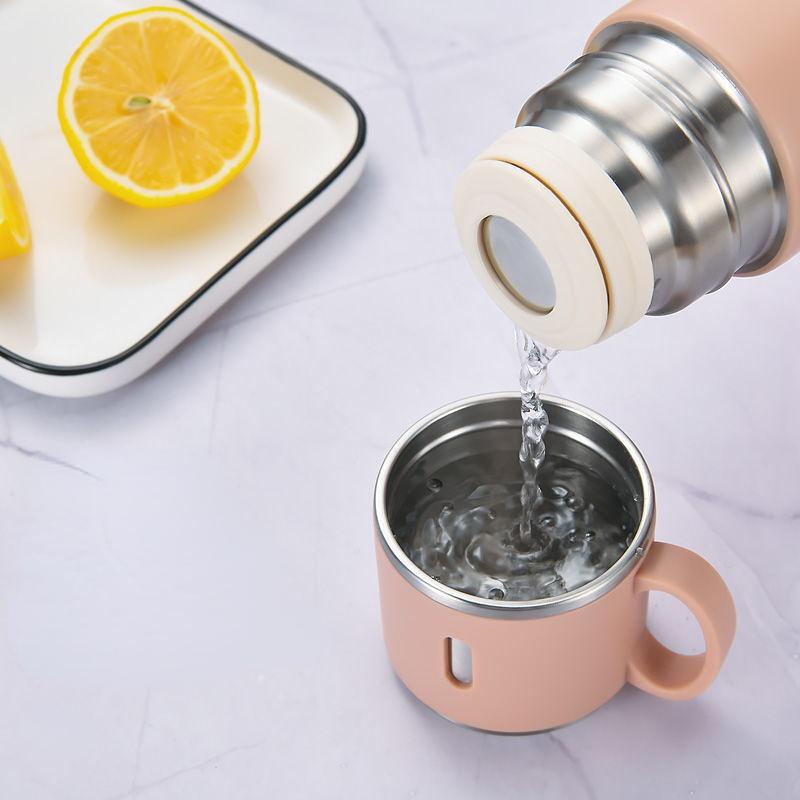 Изолированная чашка из нержавеющей стали, большая емкость, корейская студенческая чашка для воды, простая портативная изолированная чашка для воды в стиле Ins