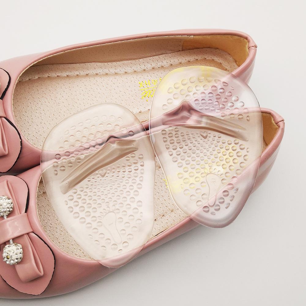 Силиконовые подушечки для поддержки свода стопы и передней части стопы - Прозрачные, Амортизирующие, Противоскользящие, Износостойкие, Утолщенные полустельки