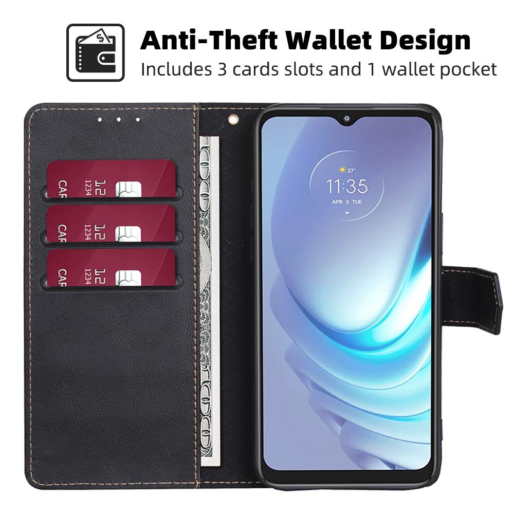 Чехол-кошелек с защитой от кражи RFID для Moto G50 P40 G Power Lite 2021 Edge 20 G30 G10 G20 G50 G71, чехол из искусственной кожи, 6 слотов для карт, бампер для телефона