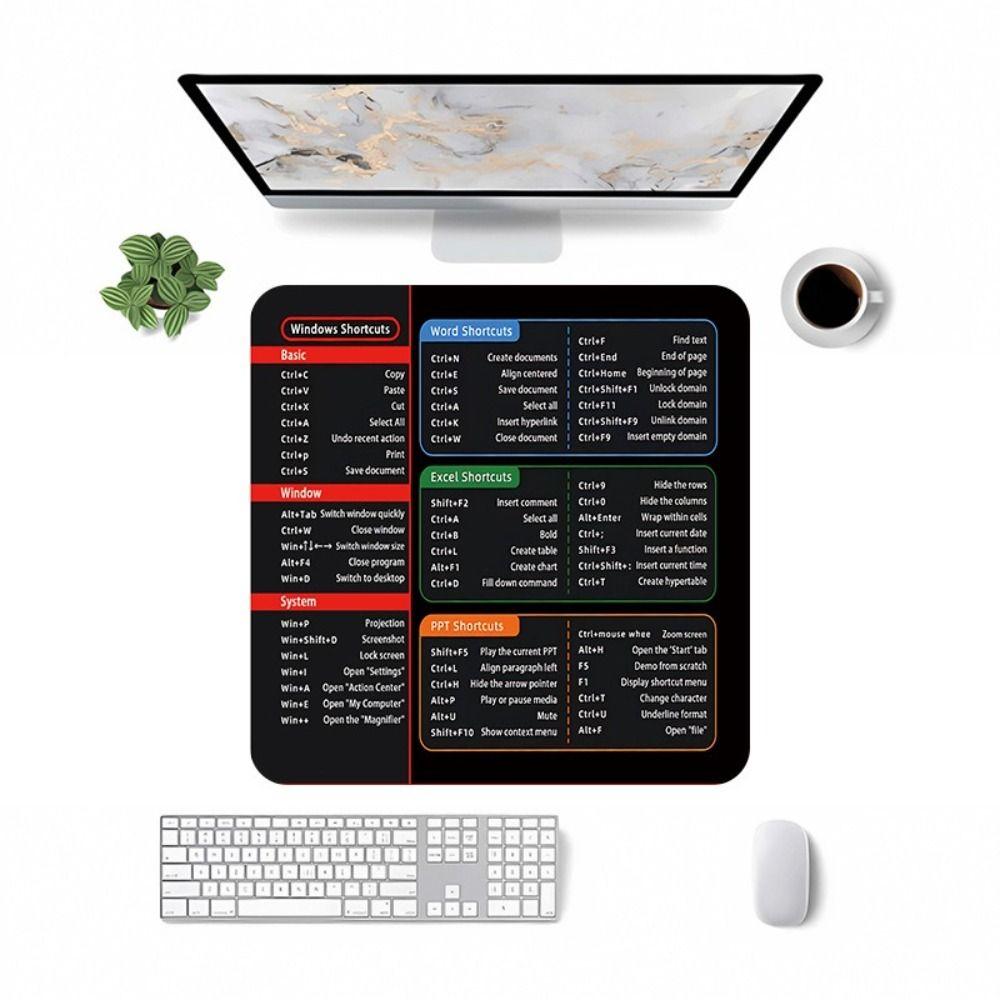 Waterproof Shortcut Mouse Pad NonSlip Office Software Mousepad Quick Key Mousepad  Software Excel