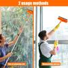 2 In 1 Squeegee Window Cleaner Window Mop 72inch Extension Long Handle Magic Broom for Home Shower Glass Door Cleaning Tools Set