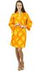 Короткое хлопковое кимоно Amoghah желтого цвета подружки невесты получает прикрытие Reday