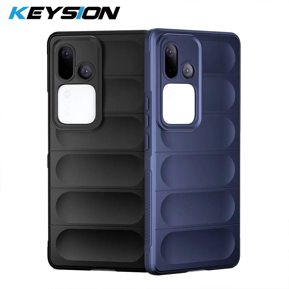 KEYSION Противоударный чехол для VIVO V30 V30 Pro 5G, противоскользящая мягкая силиконовая задняя крышка для телефона VIVO V29 Lite 5G X80Lite Y77 Y78 5G