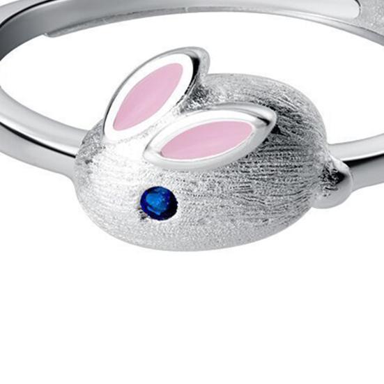 Женское кольцо, красивое полированное тонкое женское кольцо, милый кролик, животное, женское кольцо на палец, женское кольцо, модные украшения