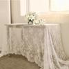 Rustic Wedding White Lace Tablecloth Vintage Embroidered Reception Table Cloth Decor Boho Party Valentine's Day Tablecloth