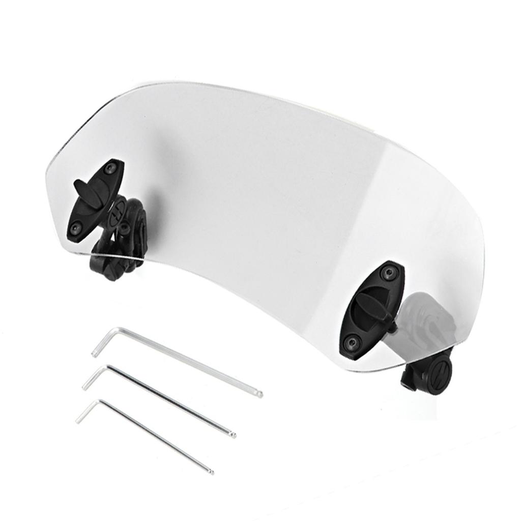 Universal Motorcycle Adjustable Clip On Windscreen Wind Deflector Windshield Accessories