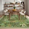 Green Living Room Carpets Nordic Style Jungle Animal Plant Print Bedroom Rug Vintage Machine Washable Non-slip Coffee Table Mats