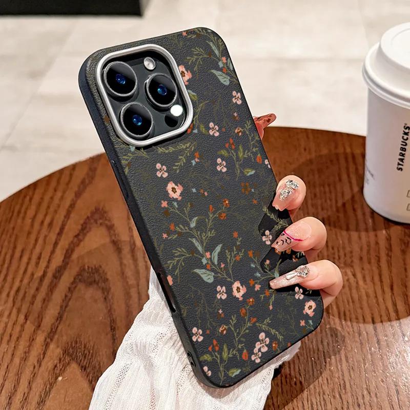 Чехол для телефона с рисунком личи и маленькими цветами для Xiaomi Redmi Note 14 13 12 Pro Plus 11S 11 10S 10 Redmi 14C 13C 12C Мягкий бампер