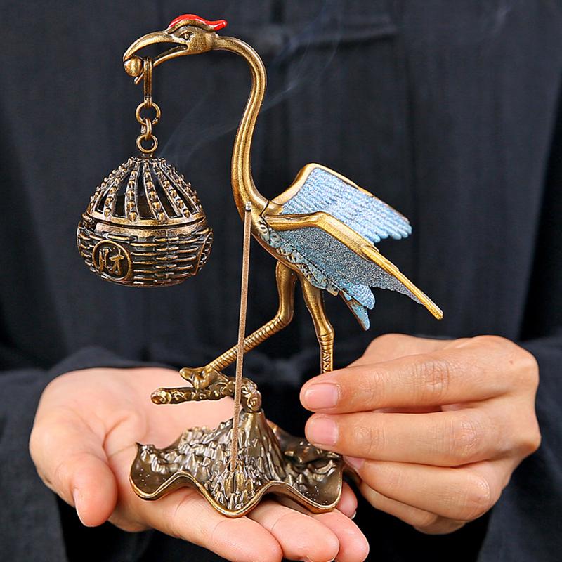 1 шт. металлический дзен кран дизайн двойного назначения курильница фен-шуй декор для медитации лебедь дракон подвесная печь