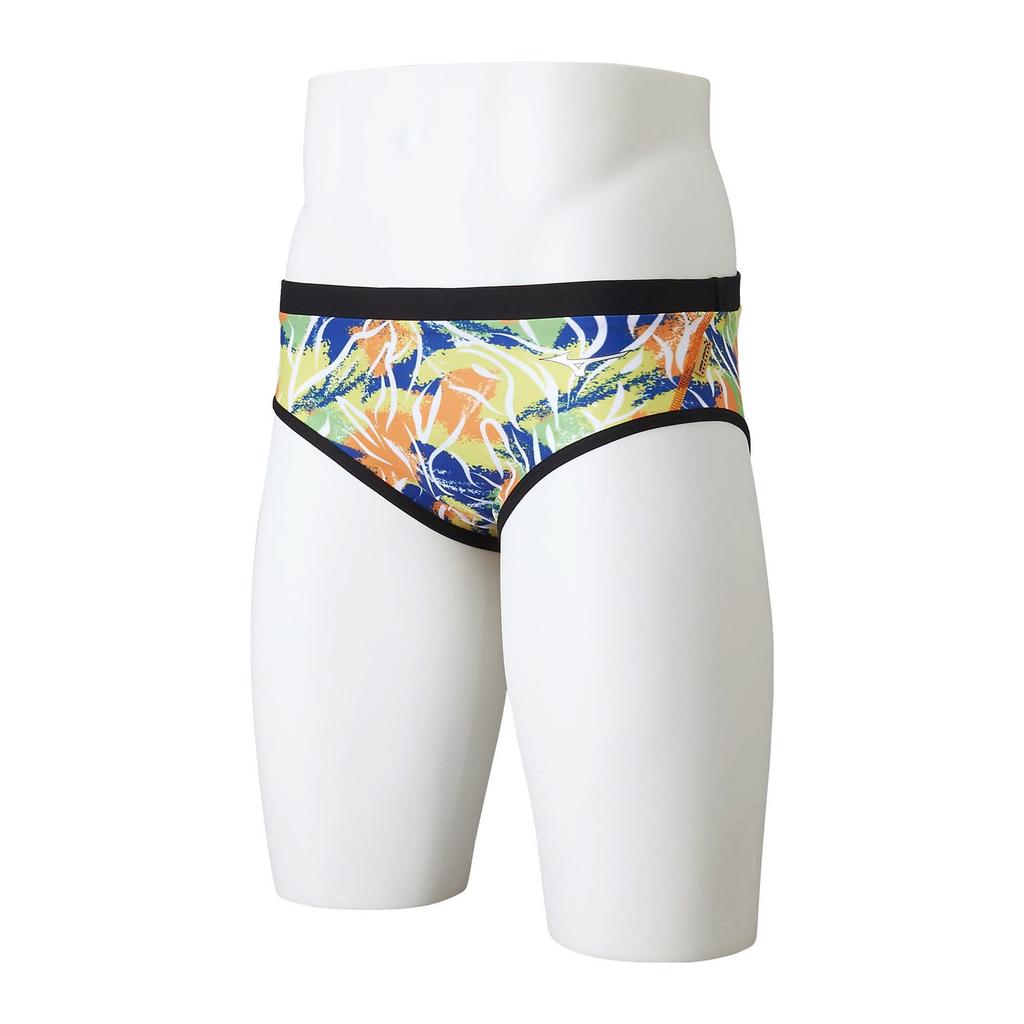 Mizuno EXER SUITS Суперкороткий купальник Размер Размер для соревновательных и тренировочных заплывов Мужской (Коллекция Ri) N2MB2570, L, Желтый, 45,