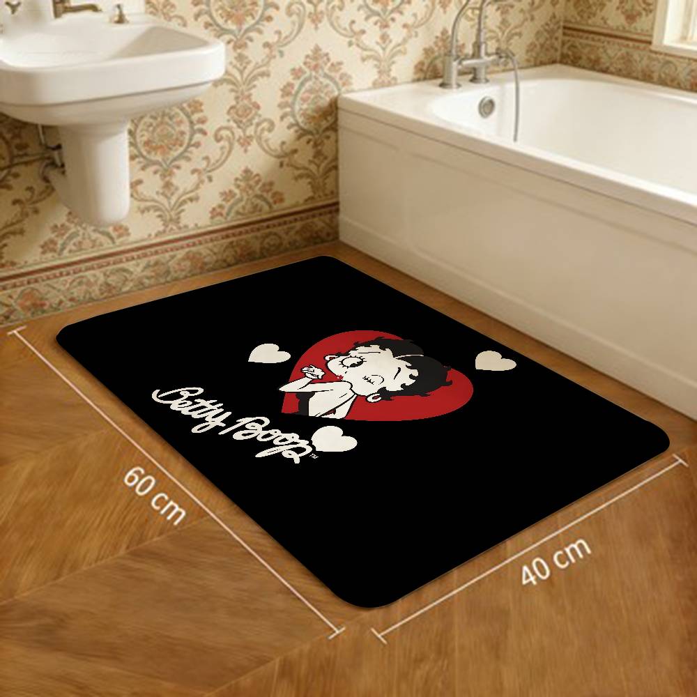 B-Betty Girl B-Boop Door Mat Washable Non-Slip Living Room Sofa Chairs Area Mat Kitchen Doormat Area Rug