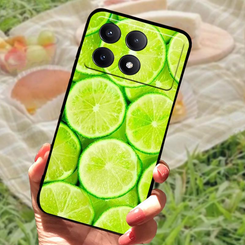 For Xiaomi Poco X6 Case Cover Poco X 6 X6 Pro 5G Silicone Soft Marble Black Bumper Funda Coque for Xiaomi Poco X6 Pro Protective