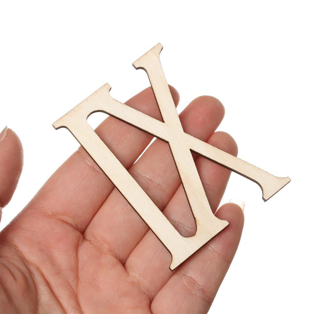 12pcs/set Home & Garden Home Decorations Laser Cut Wooden Roman Numerals Wood Chip Clock Accessories
