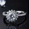 Real 1 Ct Moissanite Rings For Women 100 %925 Sterling Silver Wedding Party Ring Sparkling Ring Female Fine Jewelry Wholesale