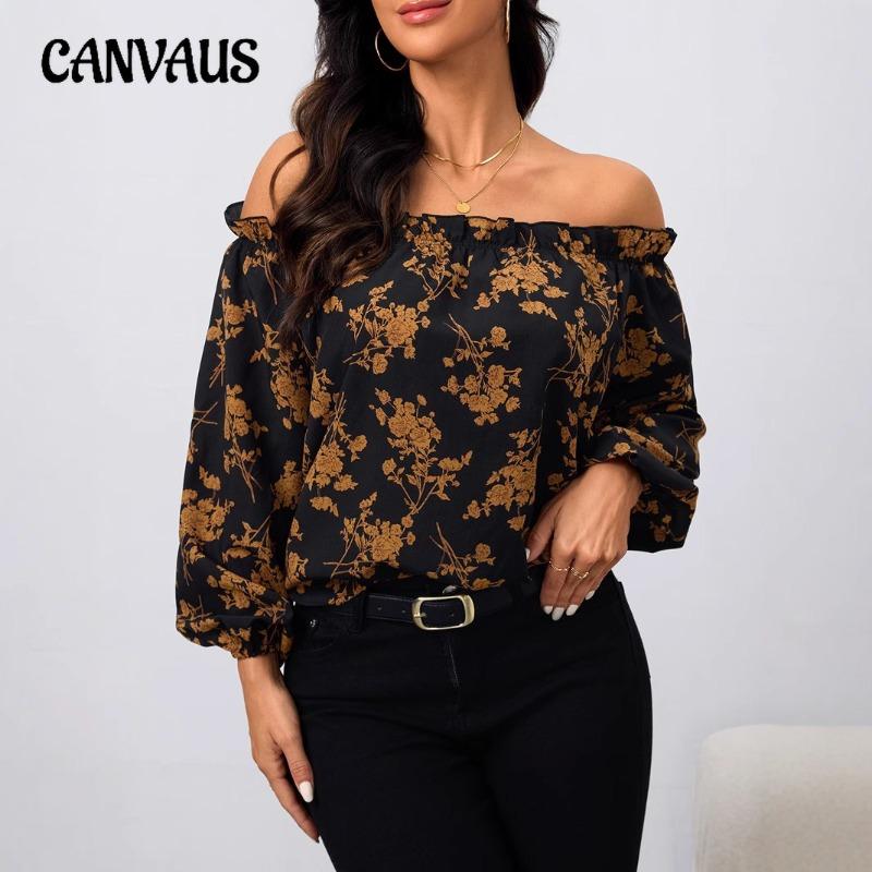 Женский весенний новый топ с открытыми плечами и цветочным принтом