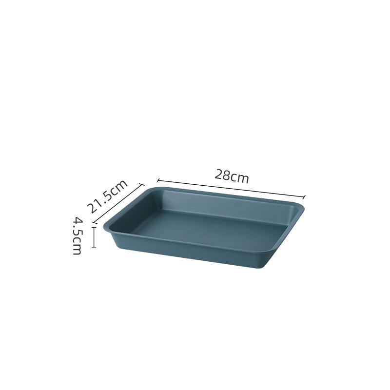 Nordic Plastic Tea Fruit Dessert Serving Tray Rectangular Kitchen Food Cake Plate Dinnerware Table Dining Organizer