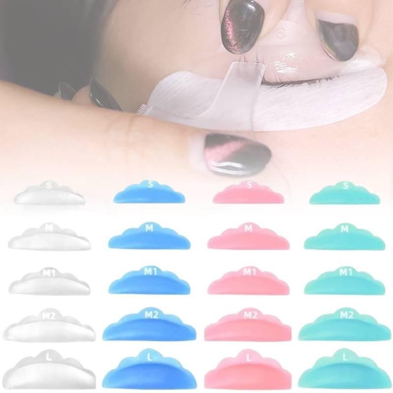 Premium Silicone Eyelash Curling Accessories Five Pair Pack With Colorful Pads For Enhanced Lash Styling