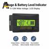 Universal LCD Battery Voltage Level Indicator for Motorcycle RV Solar Power 9-120V Wide Range with Smart Compatibility