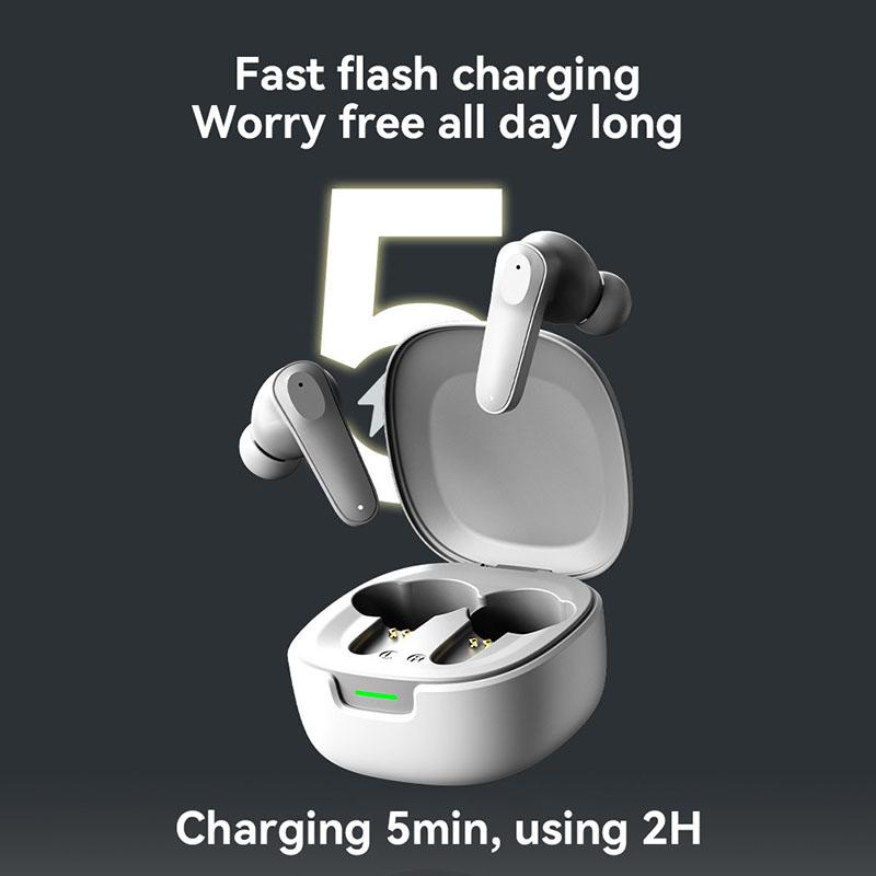 Беспроводные наушники с функцией шумоподавления ENC, внутриканальная гарнитура, Hi-Fi стерео музыка с HD-микрофоном, водонепроницаемые наушники с низкой задержкой