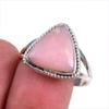 Natural Pink Opal Gemstone 925 Solid Sterling Silver Jewelry Ring Size 10 v6A13