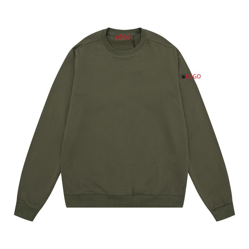 Унисекс Stone Compass Badge Базовый пуловер-свитшот - Высококачественный повседневный дизайн с круглым вырезом для комфорта в любое время года