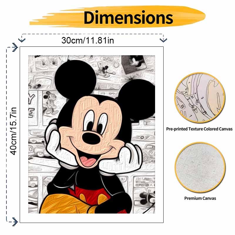 Disney Микки Маус цифровая масляная живопись DIY раскраска ручная роспись ручная роспись заполнение домашний декор подарок для настенного искусства декор дома