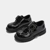 Kids Leather Shoe Spring Autumn Glossy PU Black Shoes for Boys Fashion Non-slip Children's Causal School Performance Shoes Soft