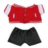Niannyyhouse 20cm Plush Toy with Clothes, Jacket, Baseball Jersey, Jeans, and Accessories (Red)