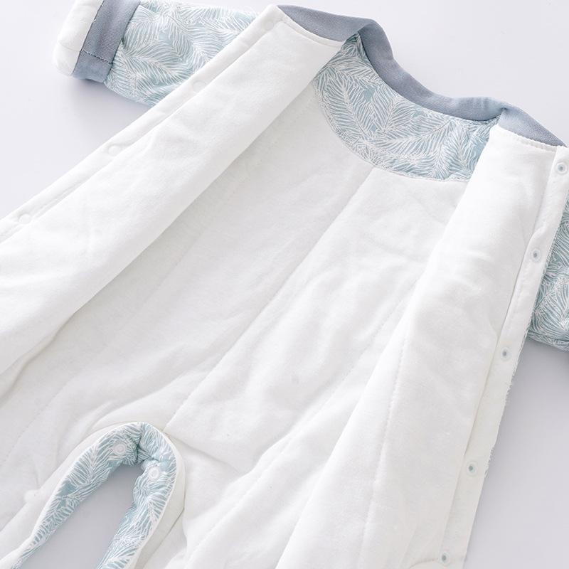 Плотный стеганый хлопковый детский комбинезон для осени и зимы