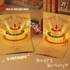 3D Light Music Birthday Cake Cards Pop Up Gift Message Cards Creative Birthday Card